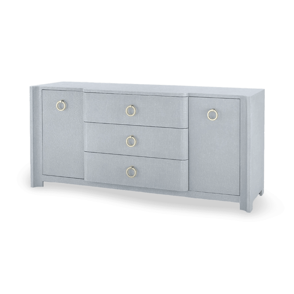 Audrey 3 Drawer, 2 Door Cabinet - Grey