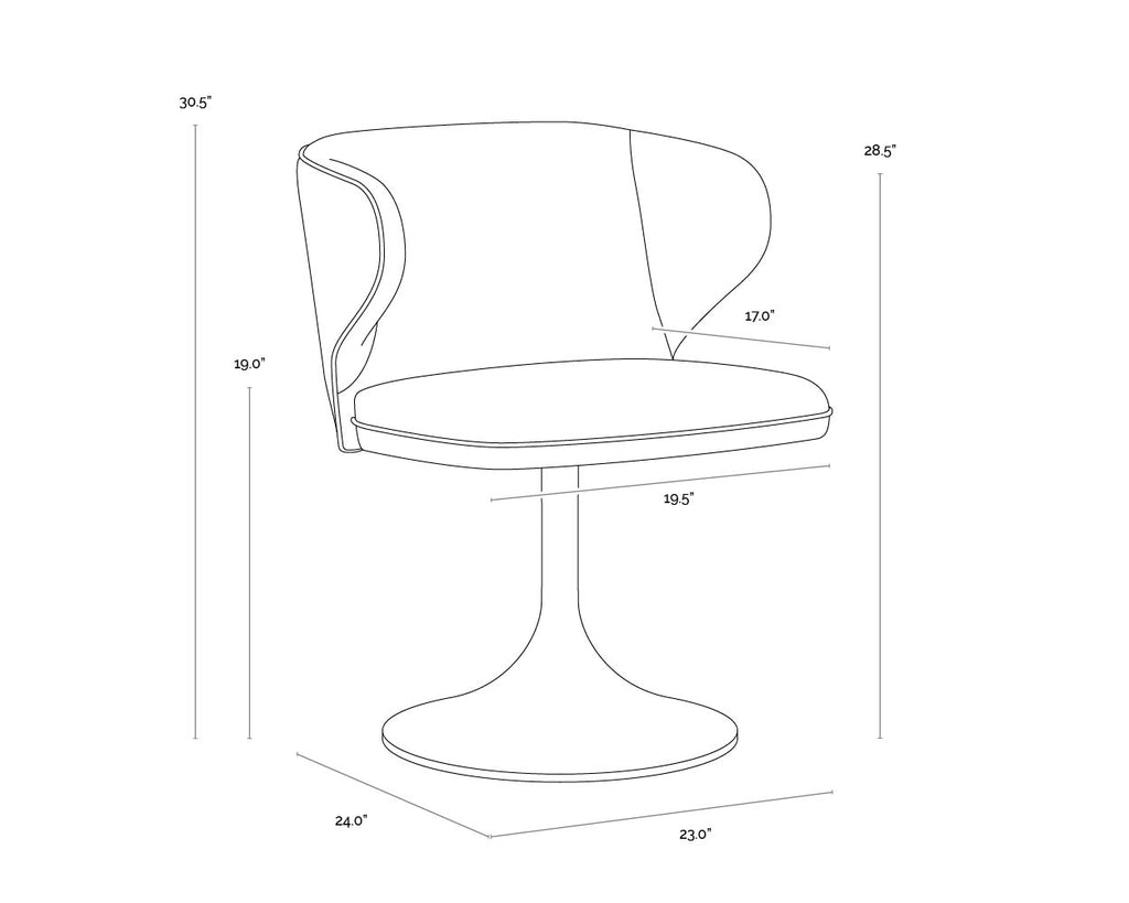 Simone Swivel Dining Chair