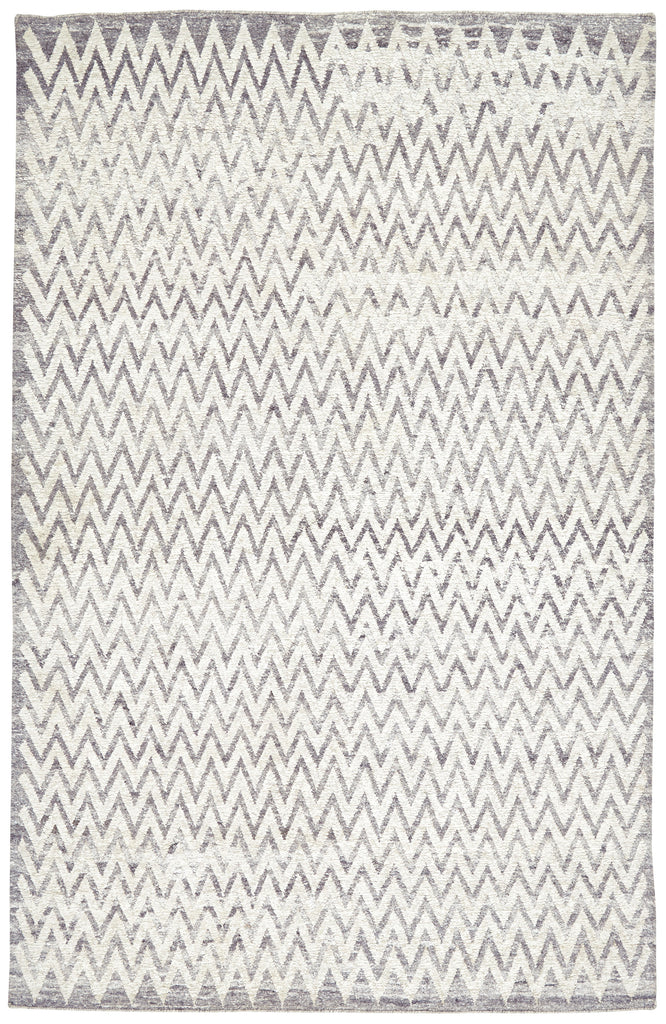 Sabrine Transitional Distressed Ivory Gray Area Rug (5'6" x 8'6")