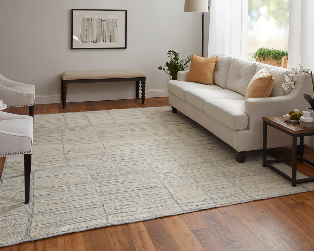 Bluff Modern Abstract Ivory Area Rug (2' x 3')