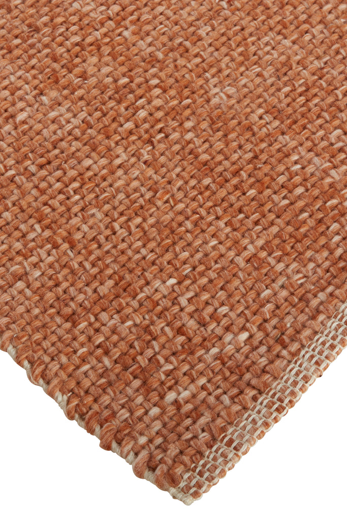 Naples Transitional Solid Orange Area Rug (5' x 8')