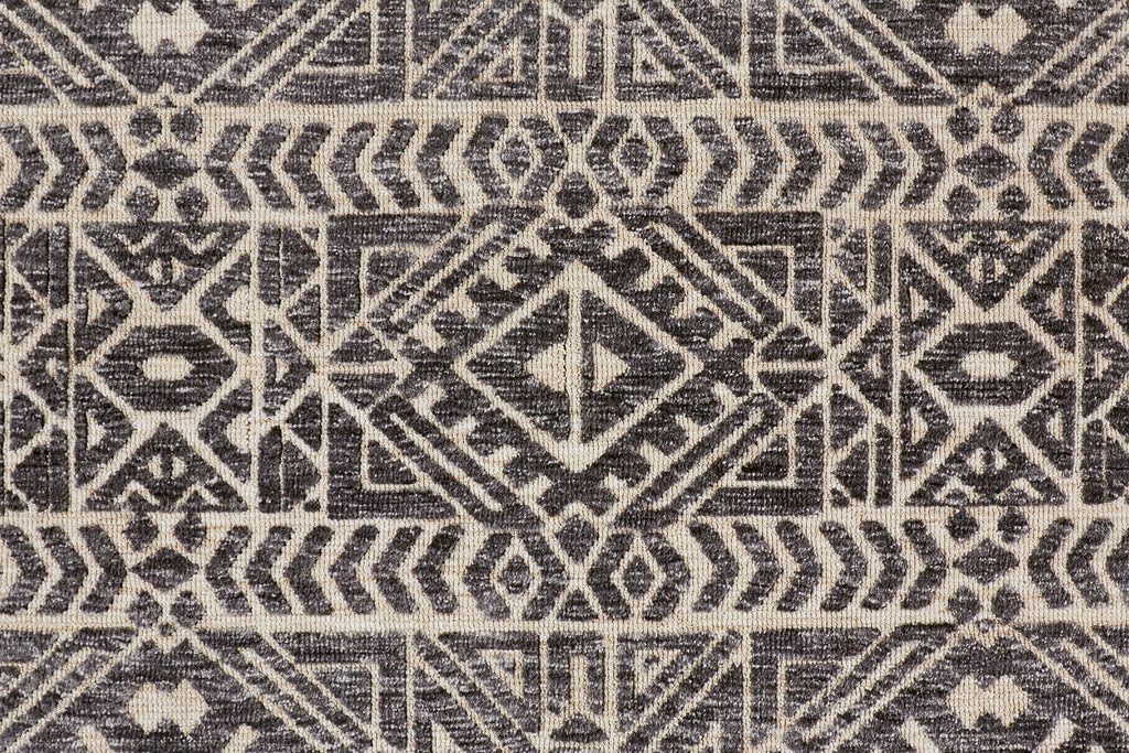 Colton Modern Southwestern Gray Black Ivory Area Rug (9'6" x 13'6")