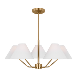 Burke Medium Chandelier - Satin Brass