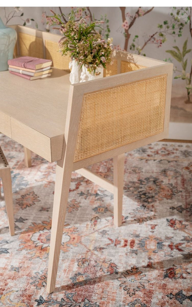 Evan Desk, Bleached Cerused Oak