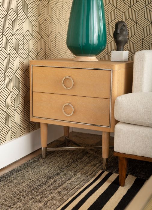 Adrian 2-Drawer Side Table, Natural