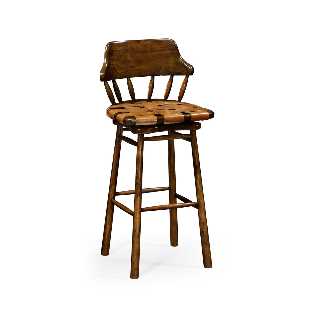 Casual Accents Country Style Leather Barstool