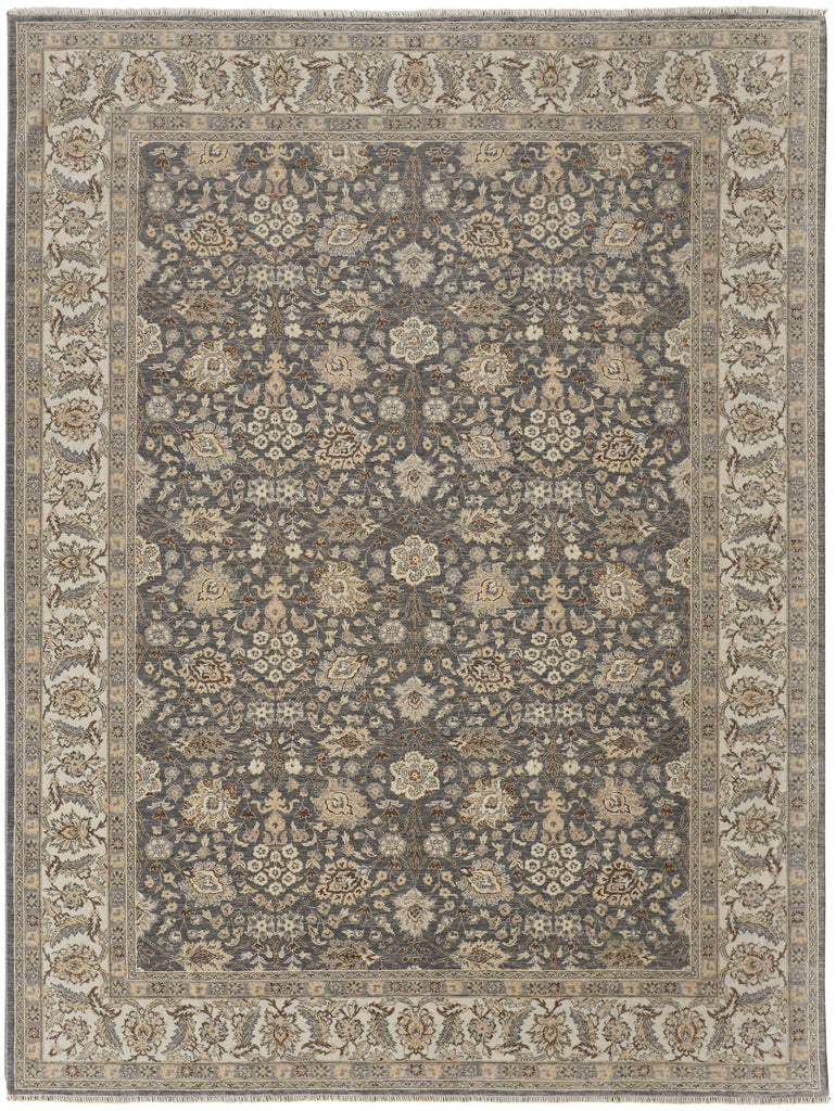 Zander Transitional Oriental Gray Taupe Ivory Area Rug (2' x 3')