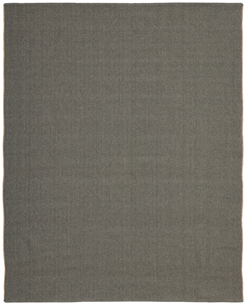 Theo Modern Solid Green Tan Area Rug (9' x 12')