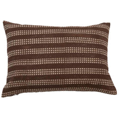 Nepsa Mocha Block Print Pillow, 14" x 20", Double Sided Print, With Insert