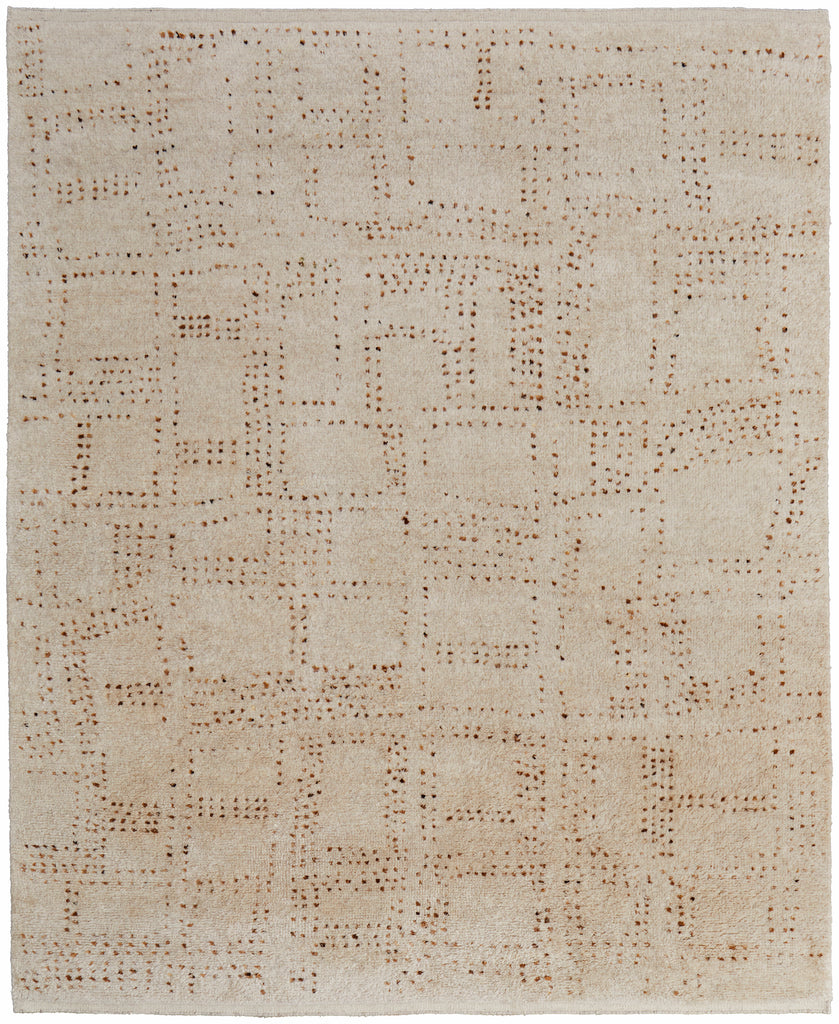 Truxel Modern Polka Dots Tan Brown Area Rug (5' x 8')