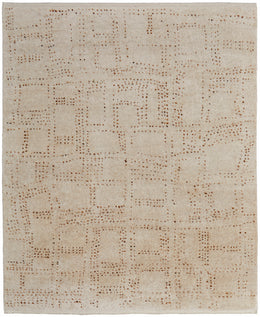 Truxel Modern Polka Dots Tan Brown Area Rug (2'6" x 10')