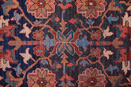 Rawlins Transitional Oriental Red Orange Blue Area Rug (7'10" x 9'10")