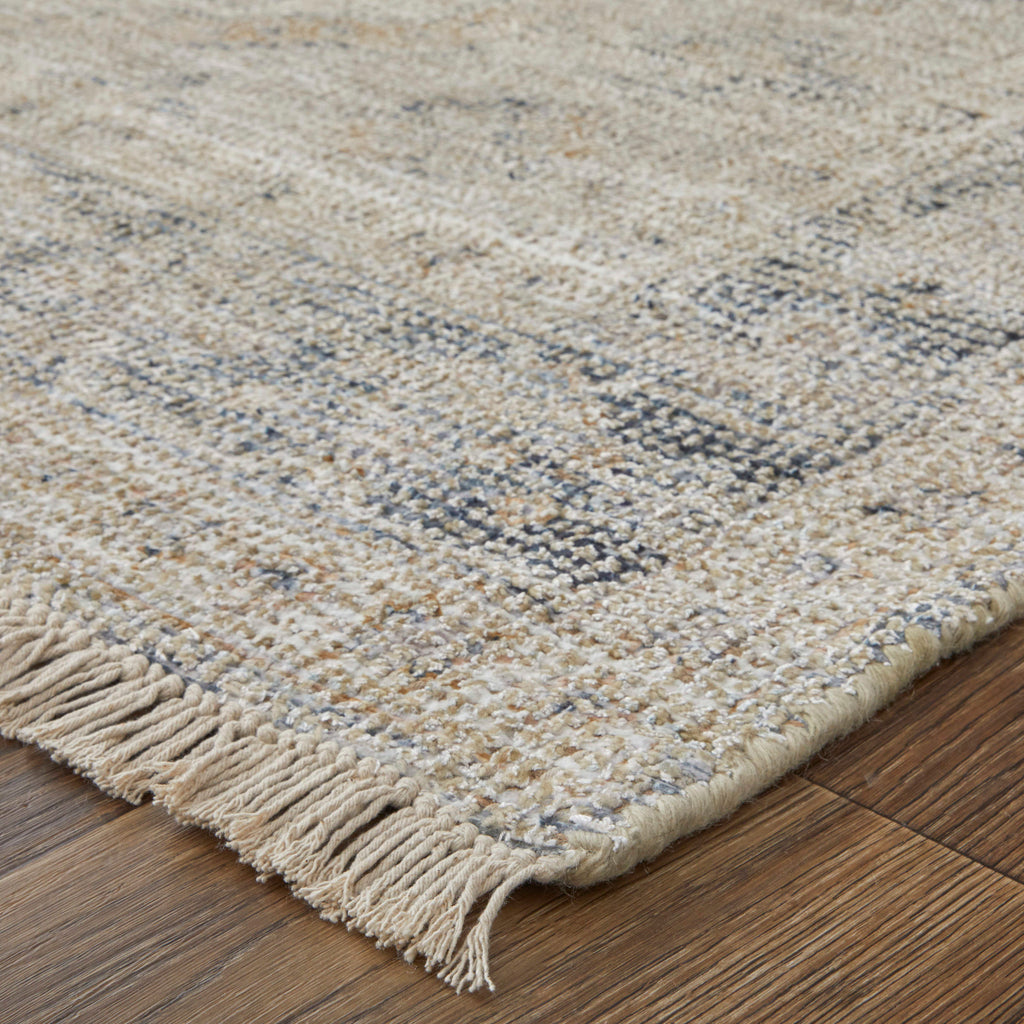 Caldwell Transitional Medallion Tan Gray Gold Area Rug (3'6" x 5'6")