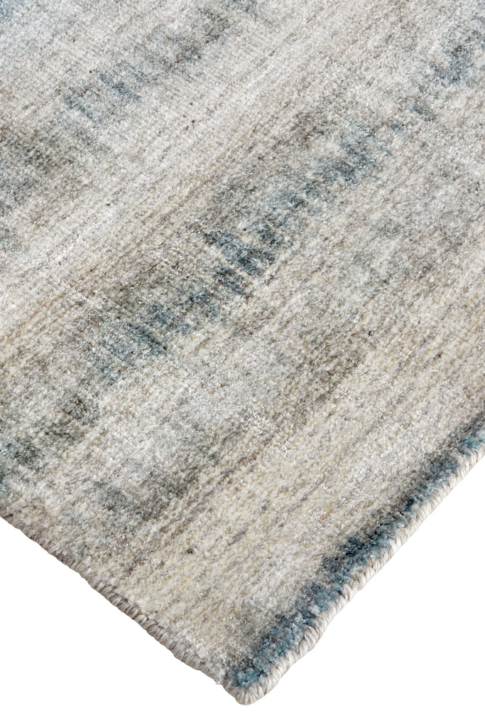 Mackay Transitional Stripes Gray Blue Green Area Rug (5' x 8')