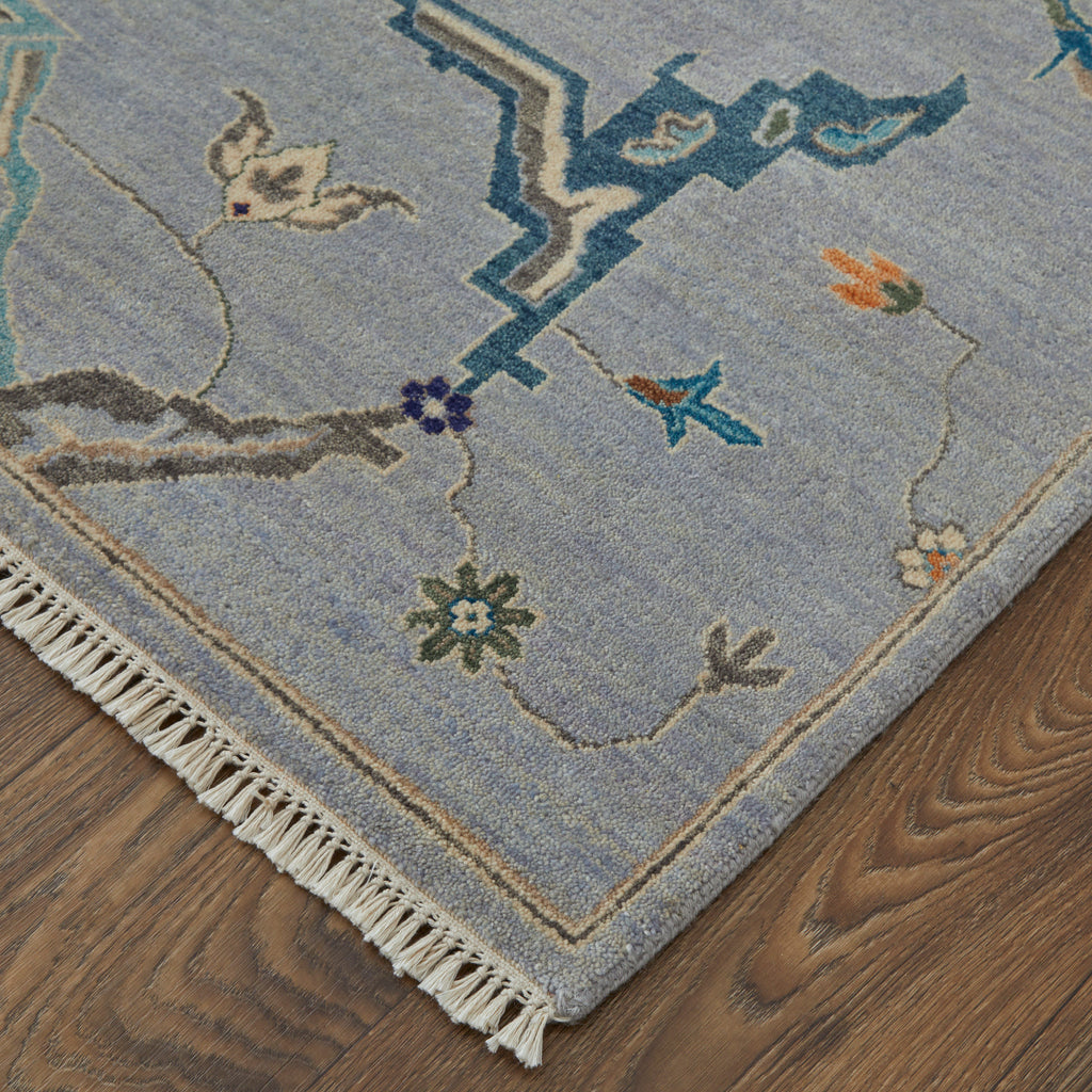 Bhatia Traditional Floral Botanical Gray Blue Taupe Area Rug (11'6" x 17'6")