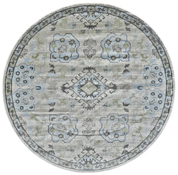 Katari Transitional Geometric Gray Blue Green Area Rug (8' x 11')