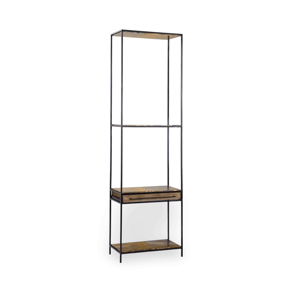 Baxter Thin Etagere - Blackened Iron