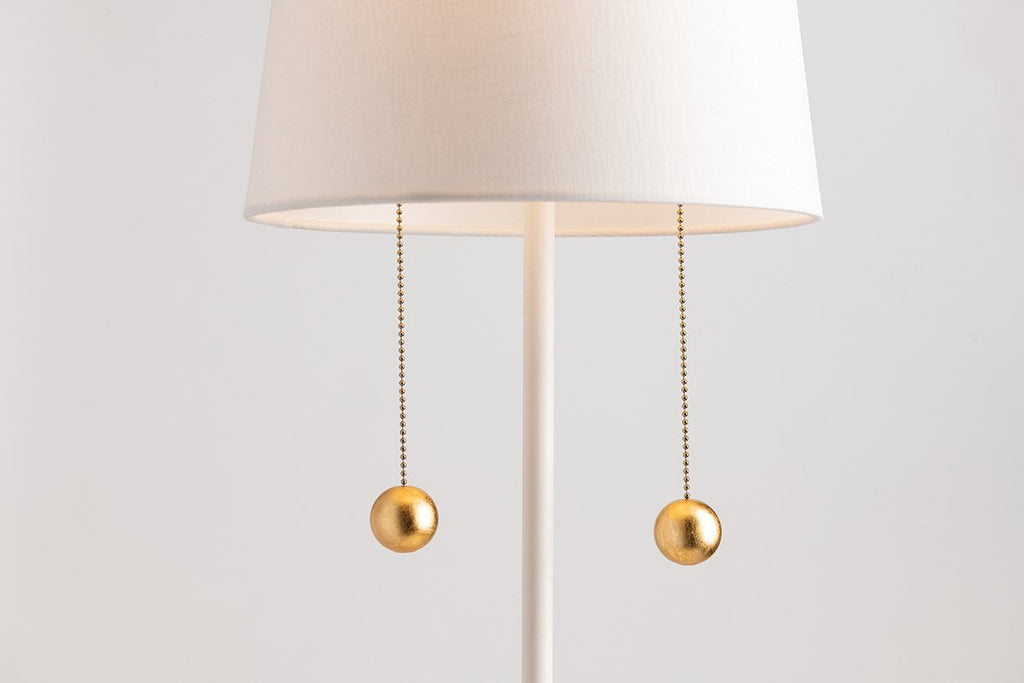 Liza Floor Lamp - Gold Leaf/White