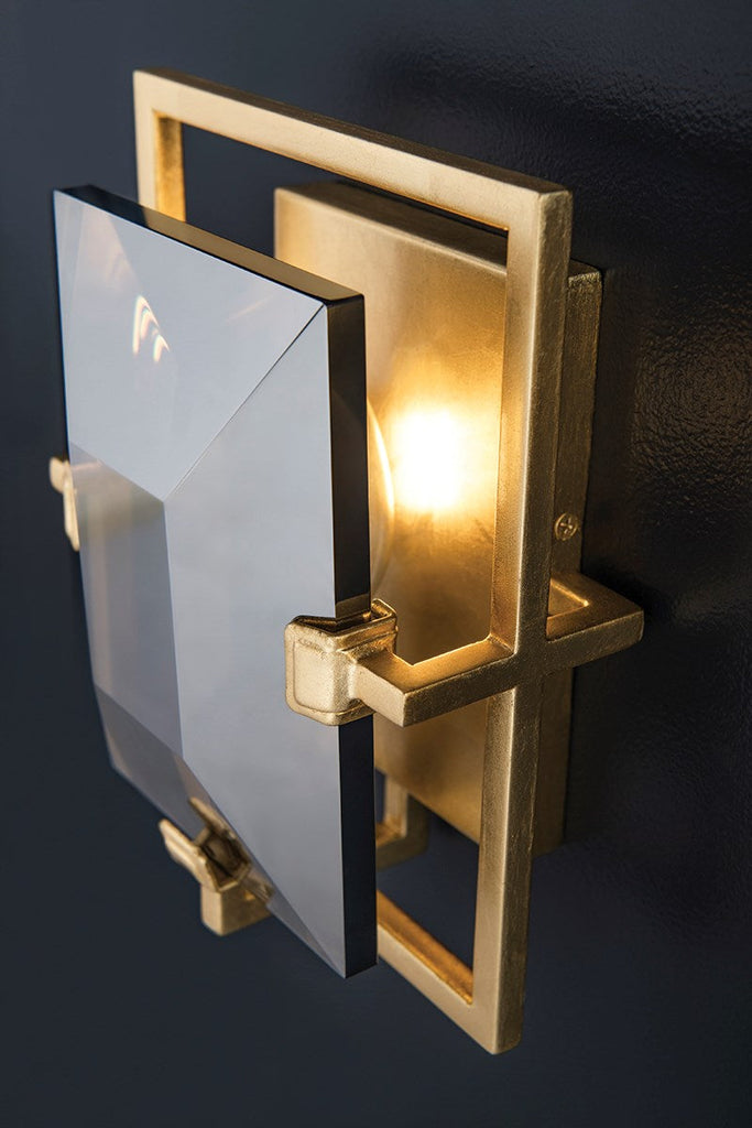 Prism Wall Sconce Round, 7" - Gold Leaf