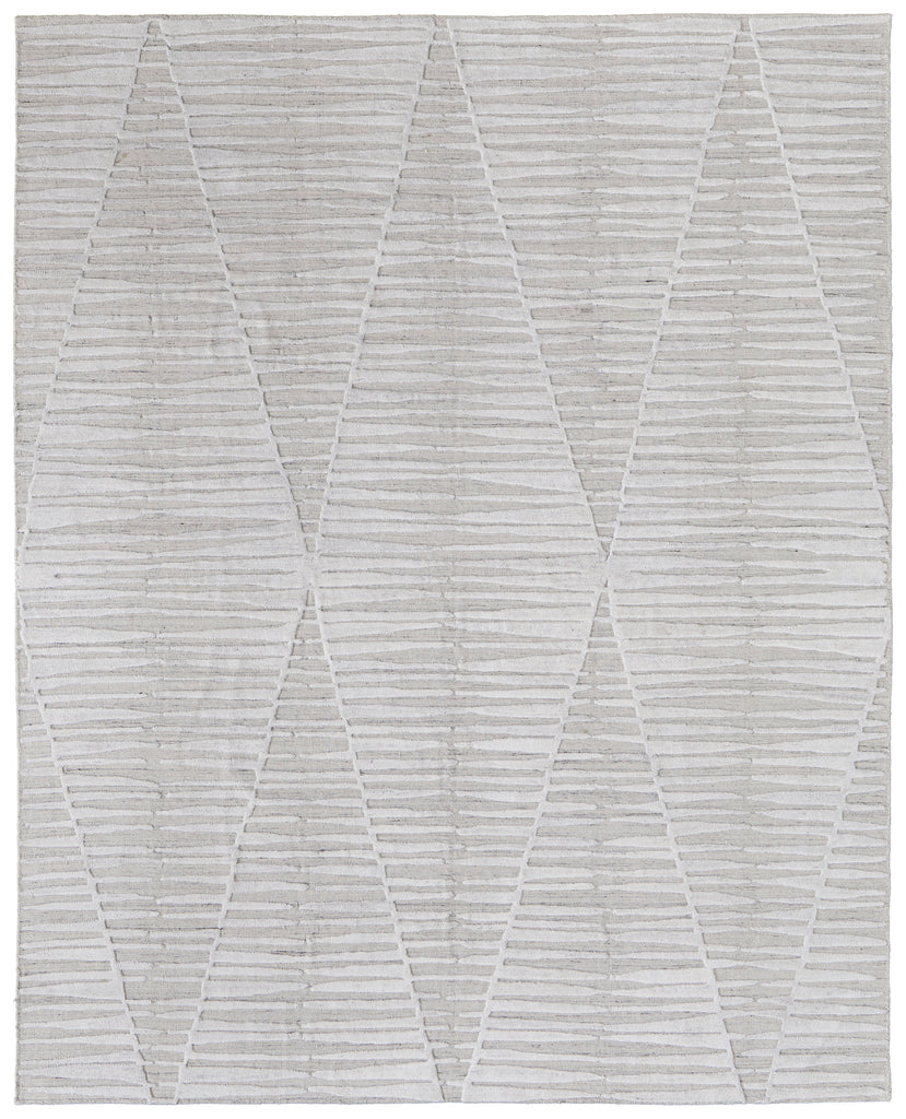 Elias Modern Geometric Ivory Tan Area Rug (8' x 10')