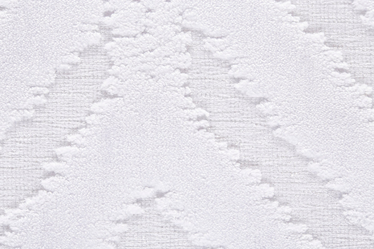 Saphir Mira Modern Solid White Area Rug