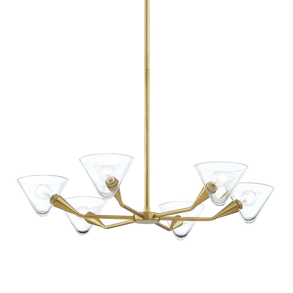 Isabella Chandelier 5" - Aged Brass