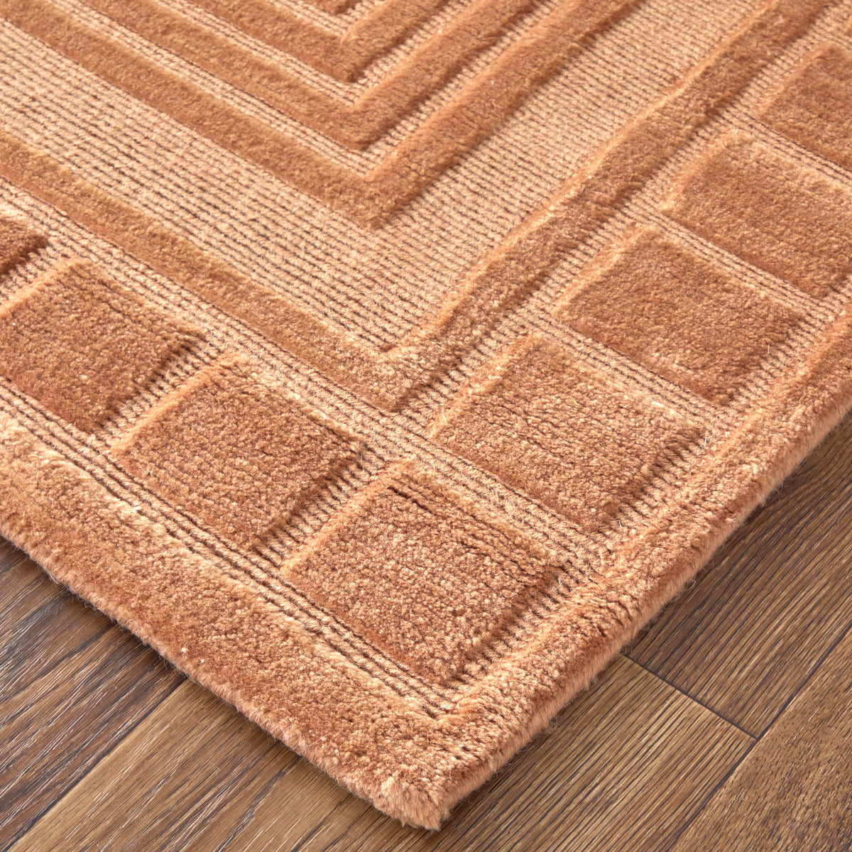 Channels Modern Geometric Tan Gold Area Rug