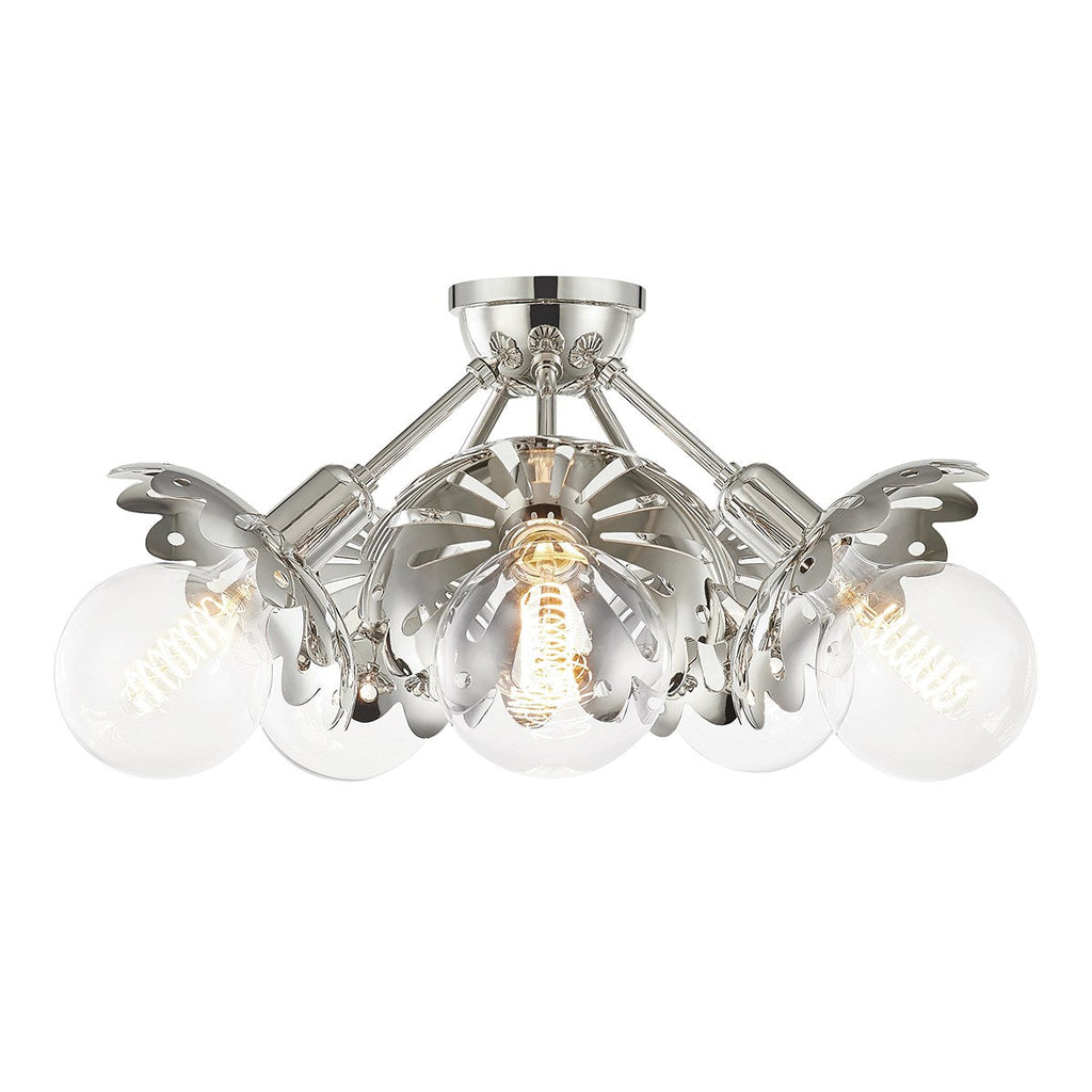 Alyssa Semi Flush - Polished Nickel