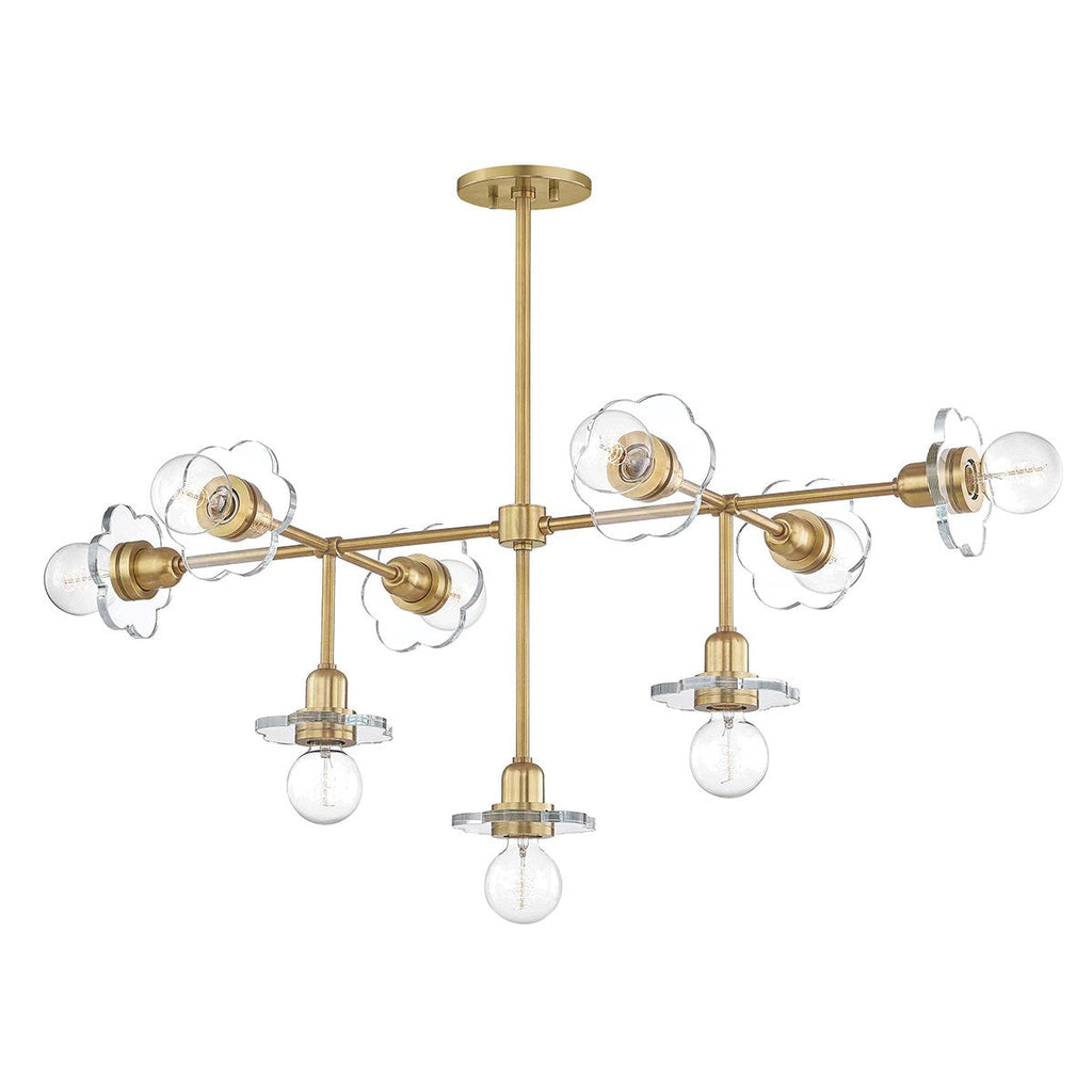 Alexa Chandelier 19" - Aged Brass