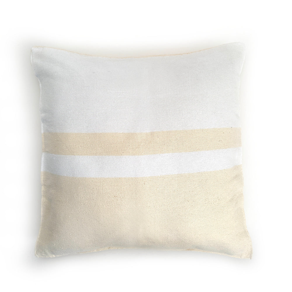 Woven Block Pillow Case Natural With Natural