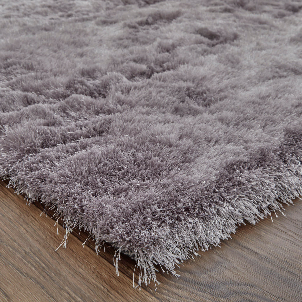 Indochine Modern Solid Purple Area Rug (7'6" x 9'6")