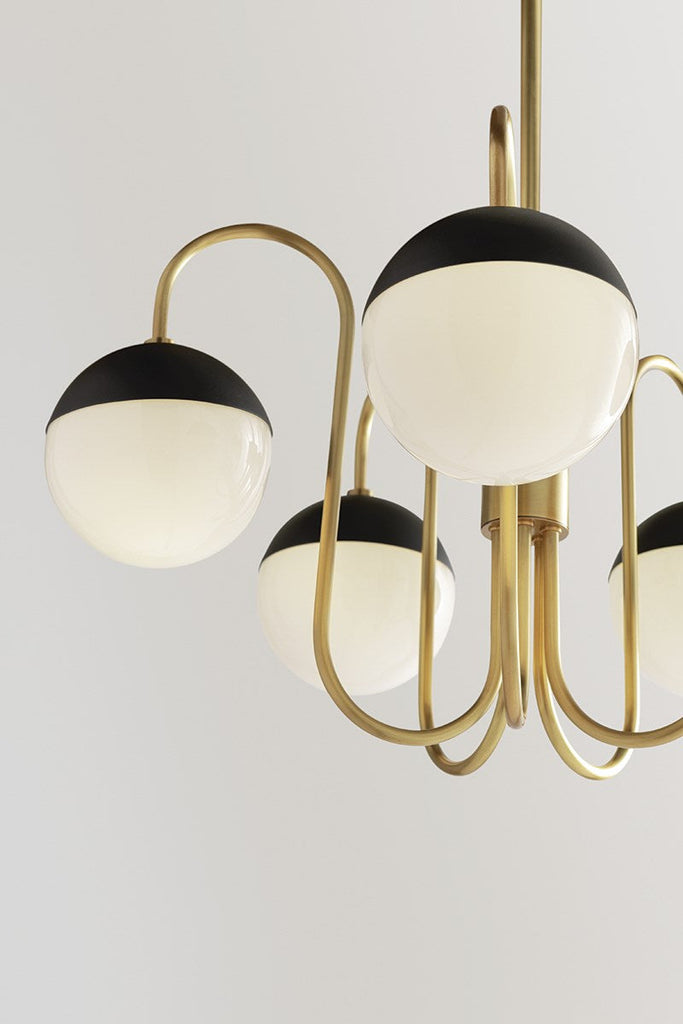 Renee Chandelier - Aged Brass/Dusk Black