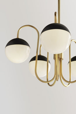 Renee Chandelier - Aged Brass/Dusk Black