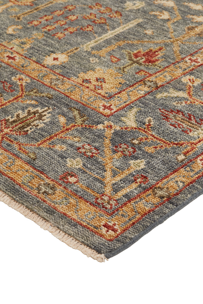 Carrington Traditional Oriental Blue Red Gold Area Rug (11'6" x 15')