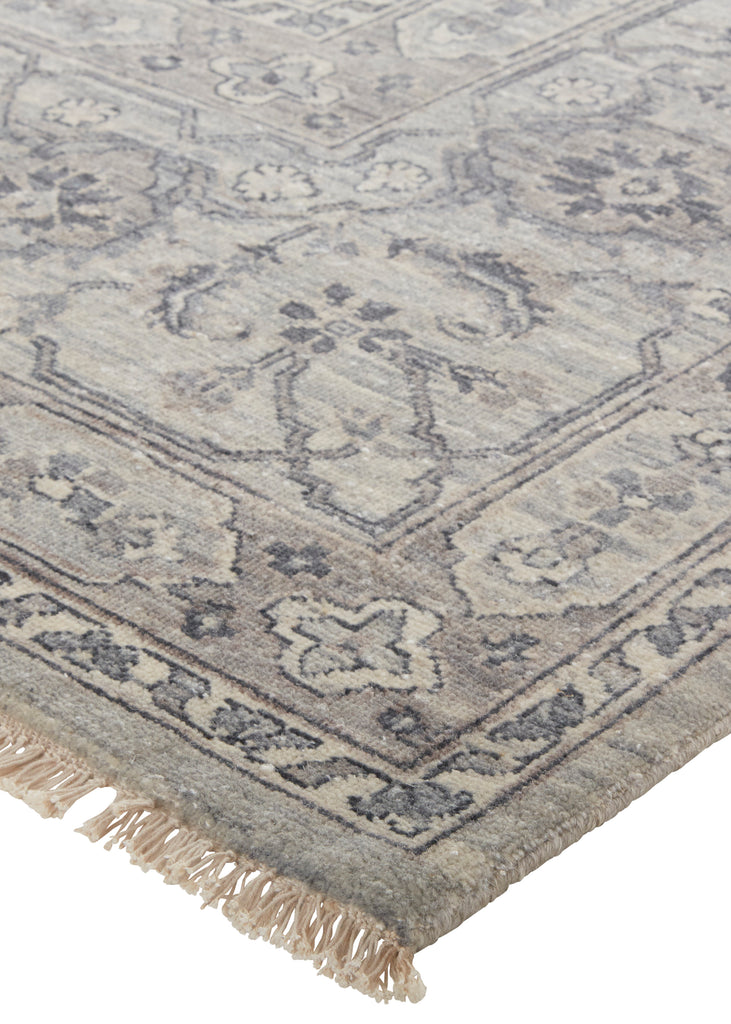 Reddington Traditional Floral Botanical Gray Taupe Area Rug (9'6" x 13'6")