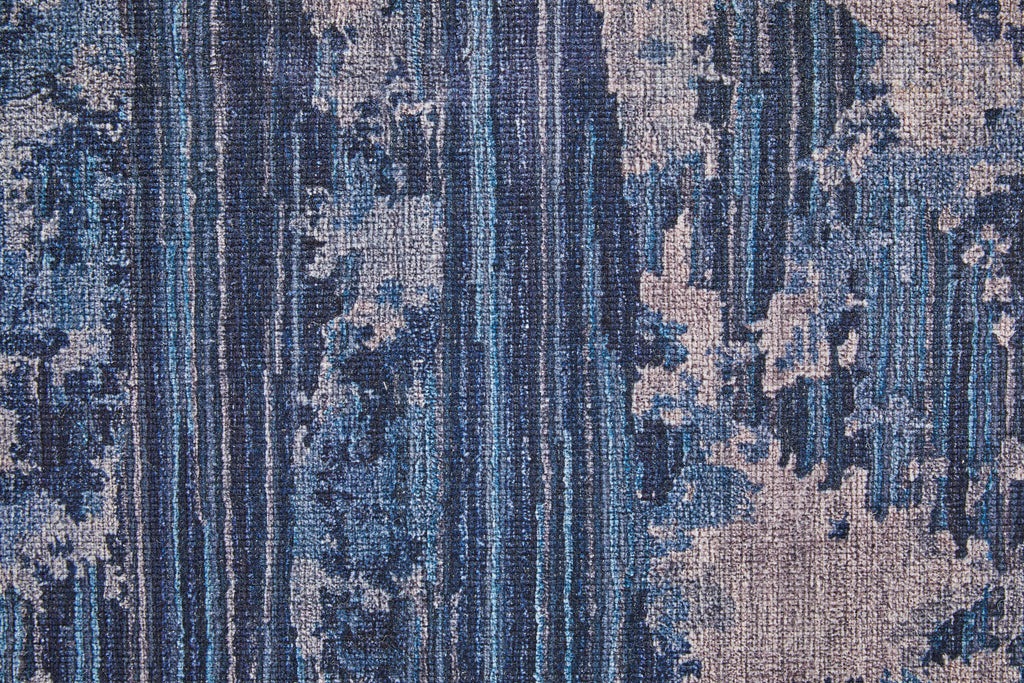 Mathis Transitional Abstract Blue Pink Area Rug (10'6" x 14')