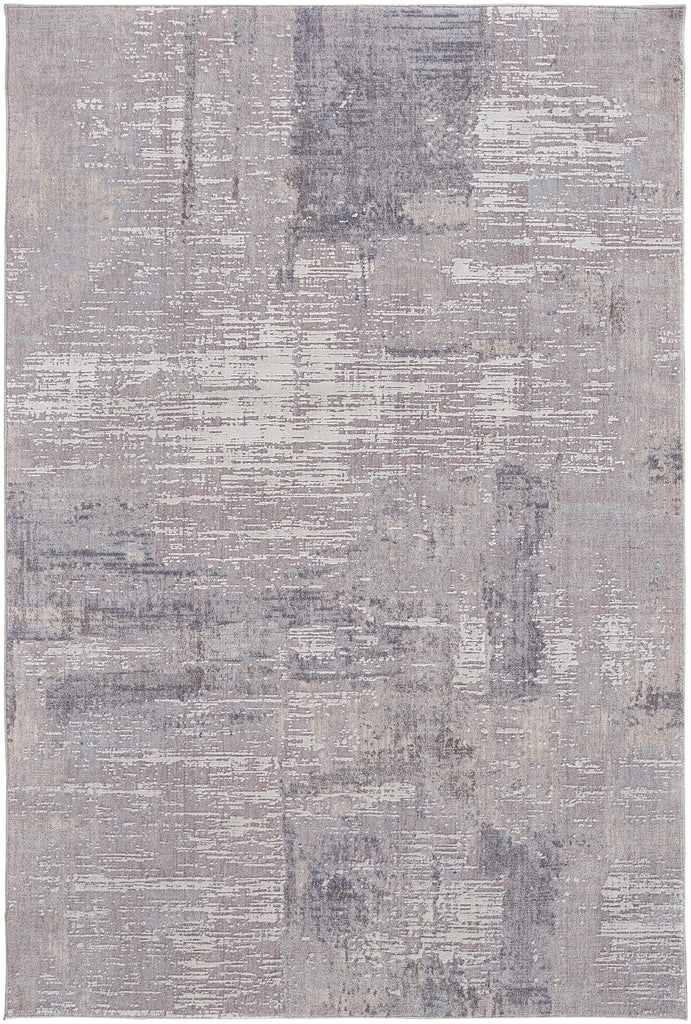 Lennon Transitional Abstract Taupe Tan Blue Area Rug (8' x 10')