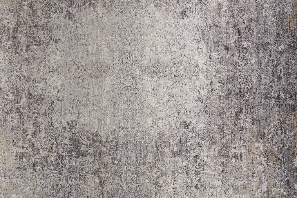 Sarrant Transitional Medallion Gray Ivory Tan Area Rug (12' x 15')