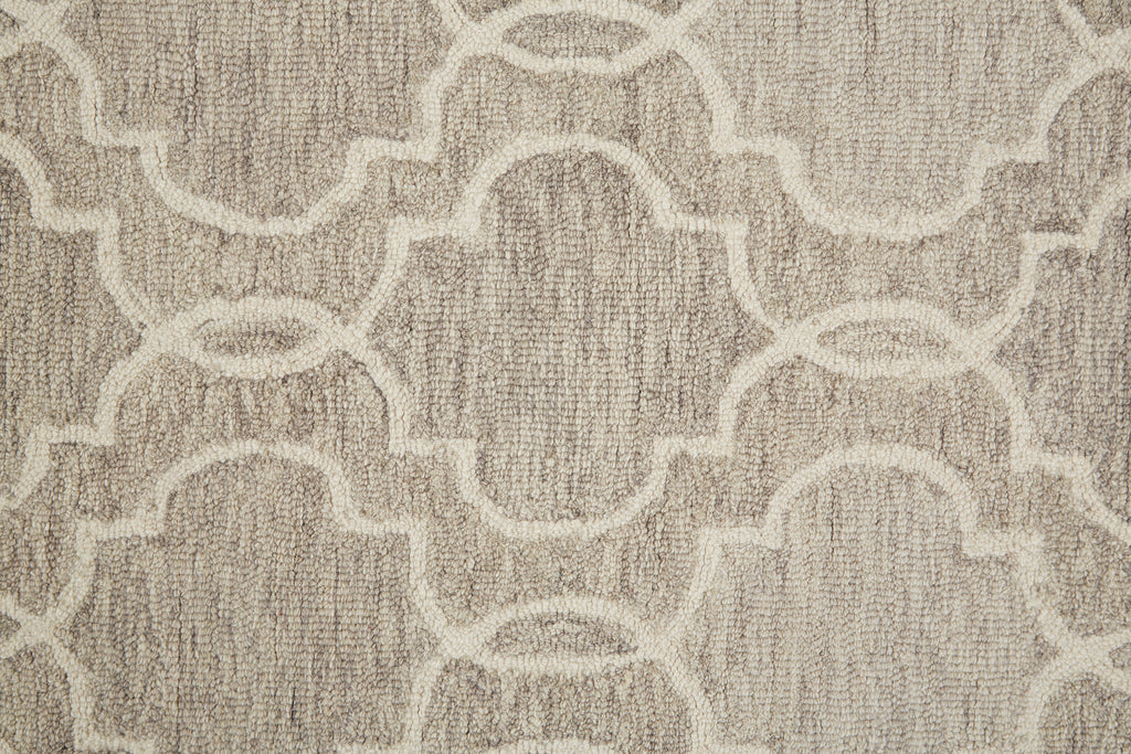 Belfort Transitional Trellis Lattice Gray Ivory Area Rug (2' x 3')