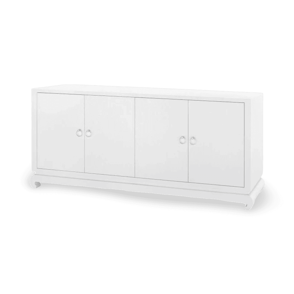 Meredith Extra Large 4-Door Cabinet - Chiffon White