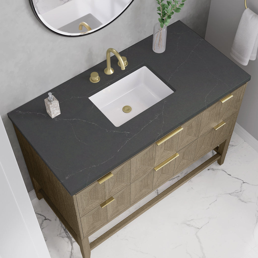 Emmeline 48" Single Vanity, Pebble Oak