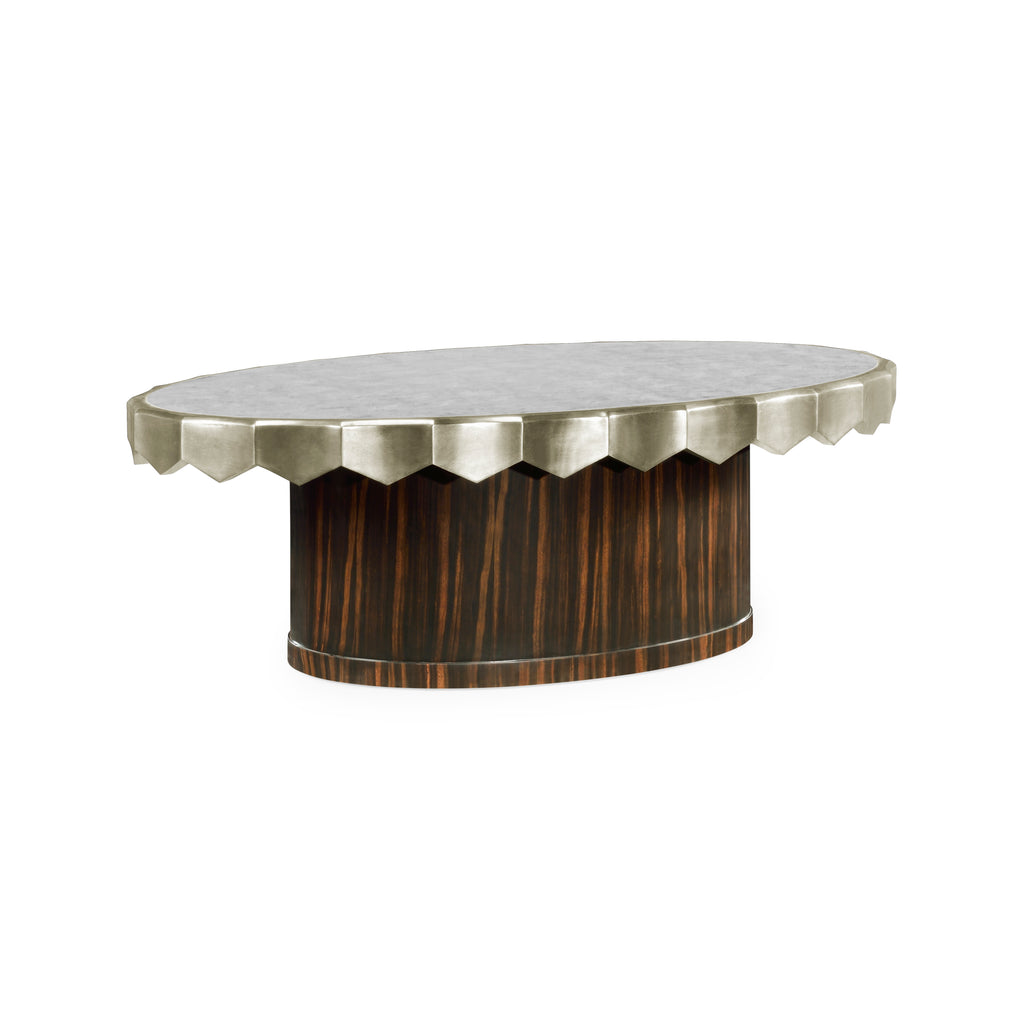 Modern Accents Eglomise Oval Cocktail Table