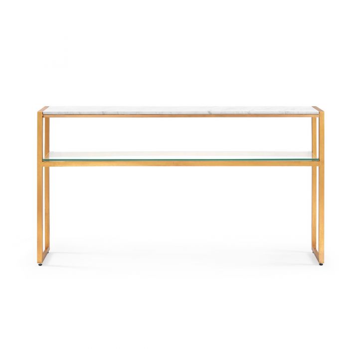 Endura Console Table, Gold Leaf