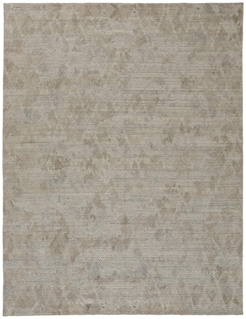 Elias Modern Abstract Gray Taupe Area Rug (3'6" x 5'6")