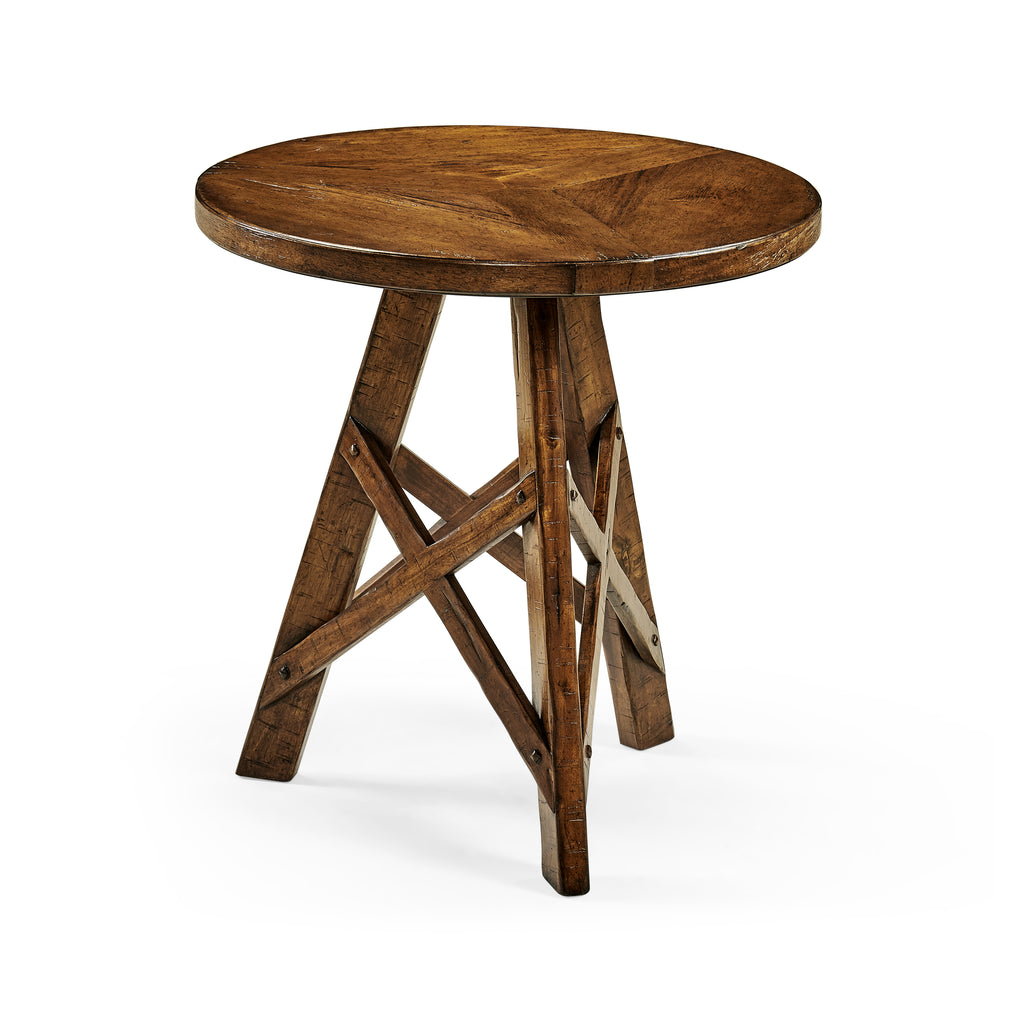 Casual Accents Country Walnut Round End Table