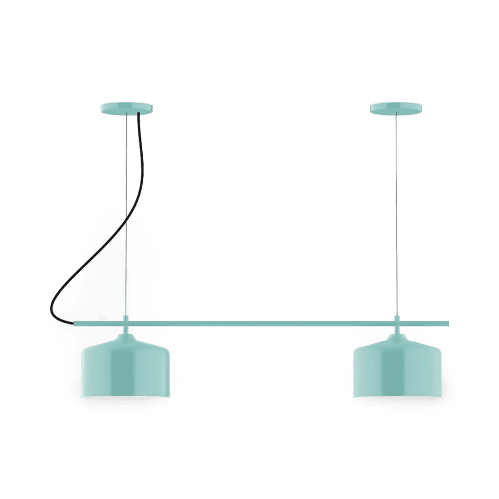 2-Light Linear Axis Chandelier, Sea Green - CHB419-48