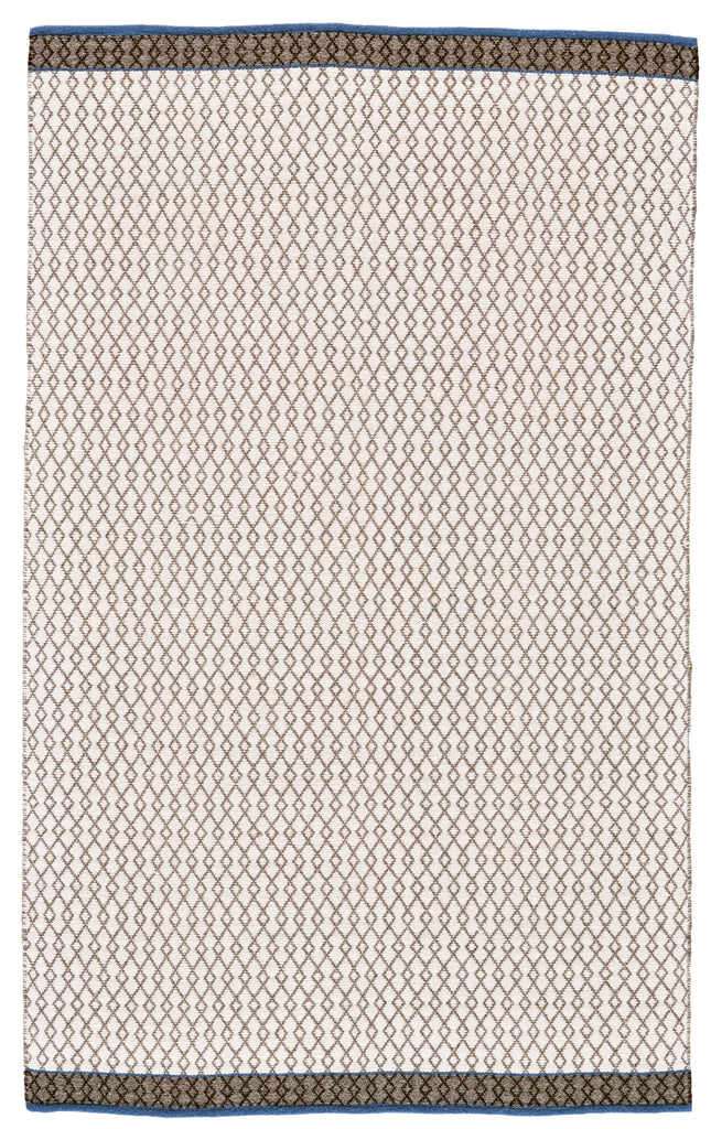 Naim Transitional Geometric Gray Ivory Blue Area Rug (8' x 10')