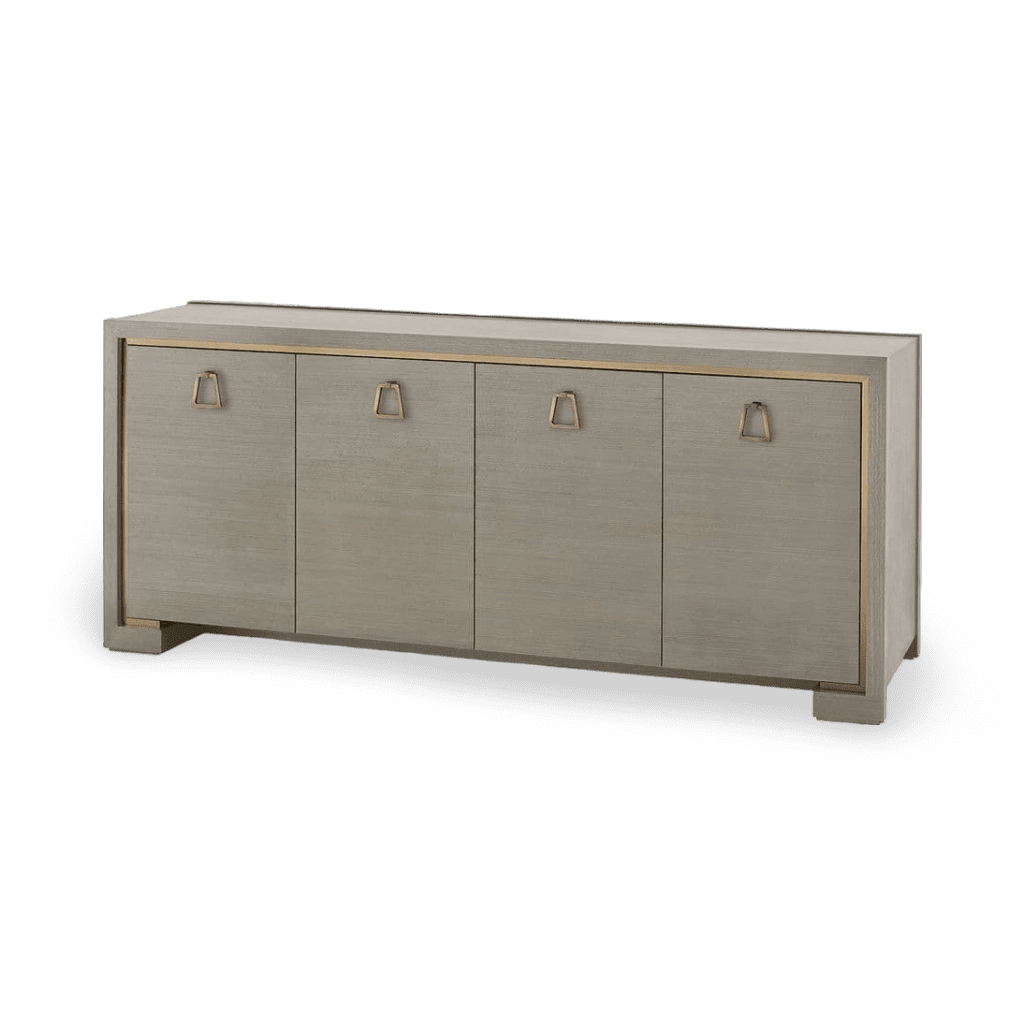 Blake 4-Door Cabinet - Taupe Gray