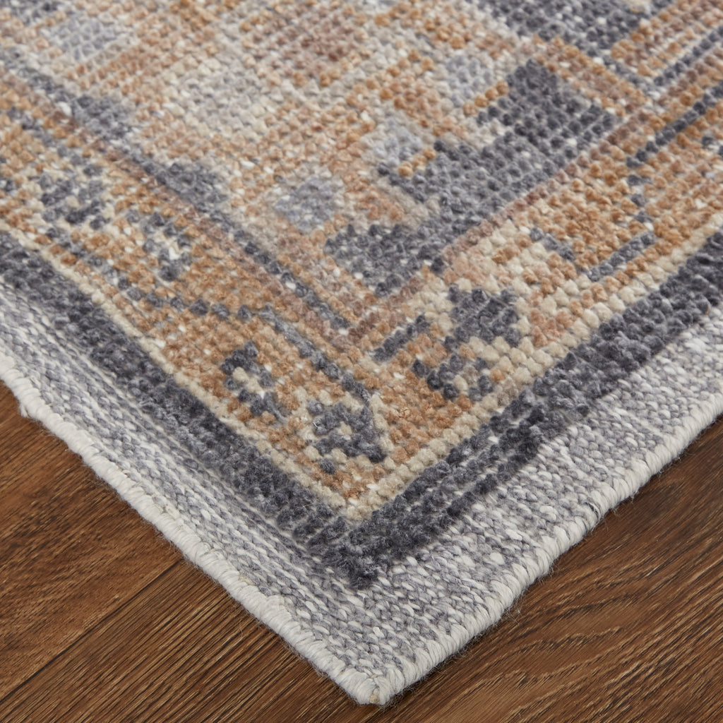 Wendover Transitional Oriental Gray Blue Tan Area Rug (2' x 3')