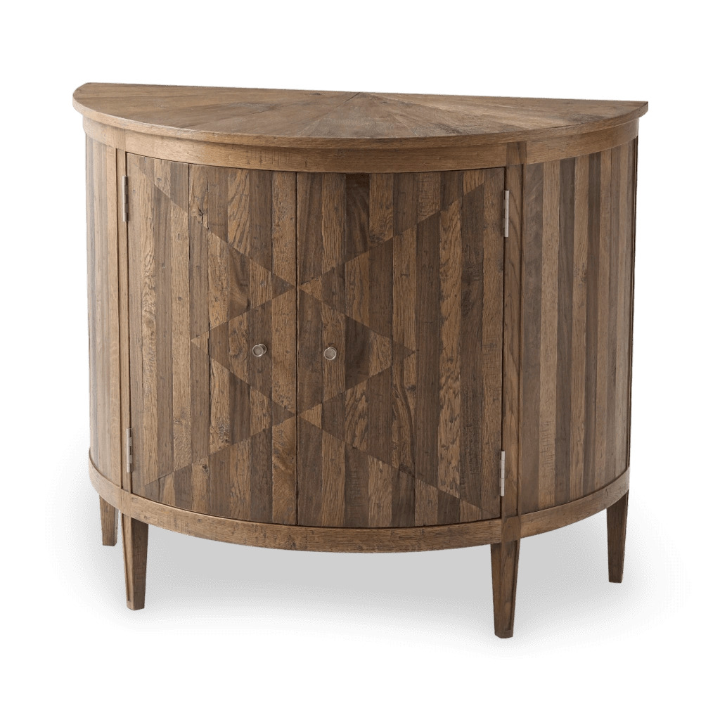 Delmer Demilune Cabinet, Light Echo Oak